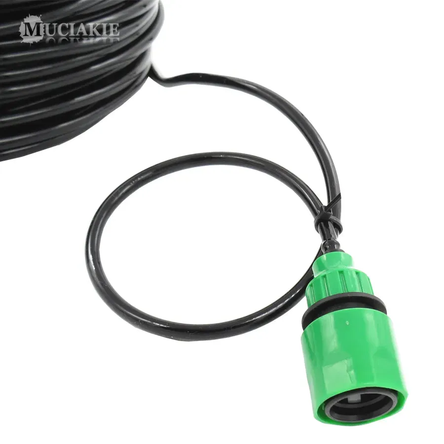 10/20/25/40 Meter 4/7Mm Garden Water Hose With Quick Connector Micro Drip Misting Irrigation Tubing