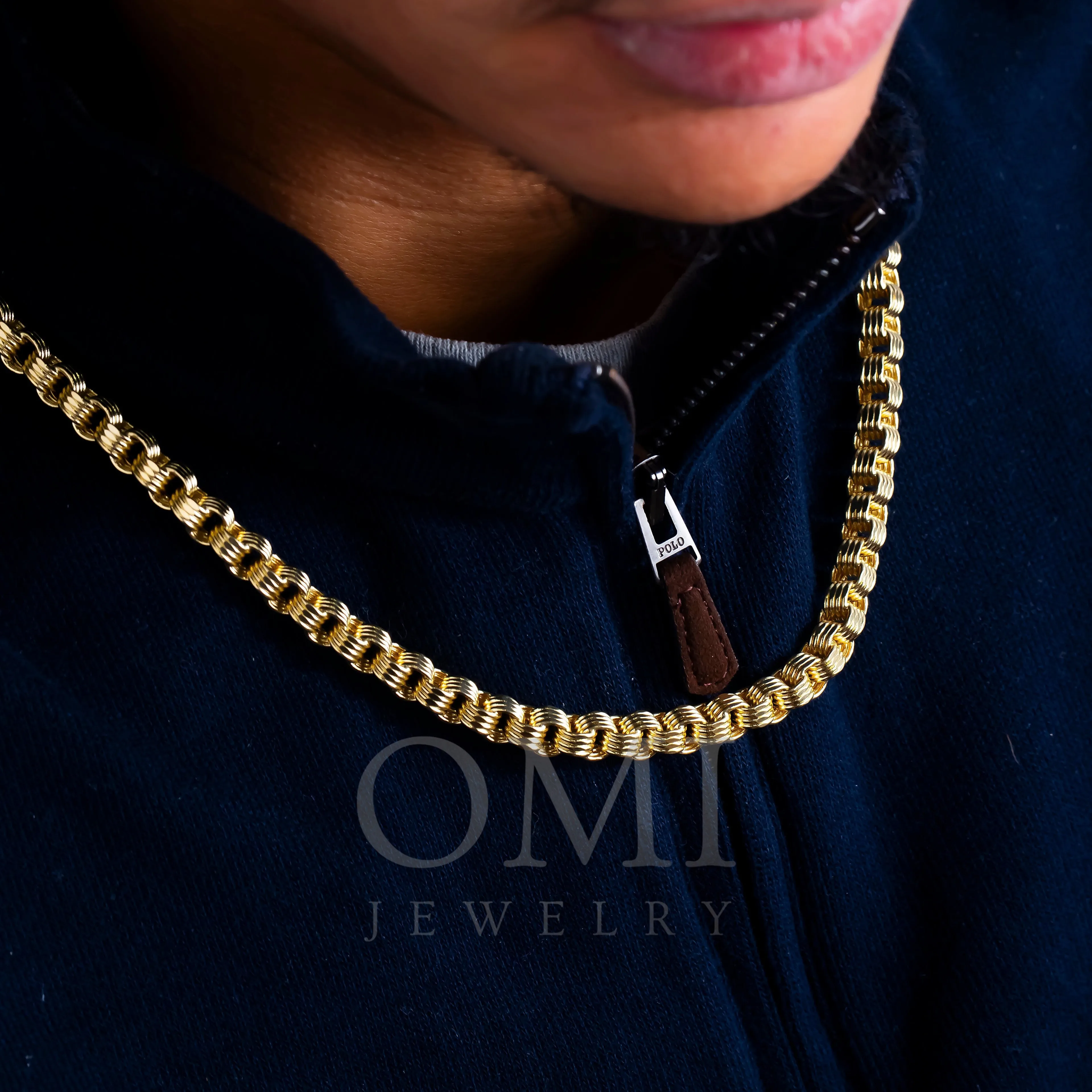 10K GOLD 6.6MM HOLLOW BOX BYZANTINE CHAIN