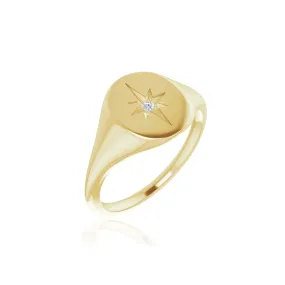 14k Aria Signet Ring