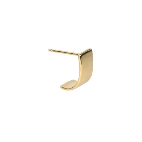 14K Gold Flat Open Back Hoop Earring