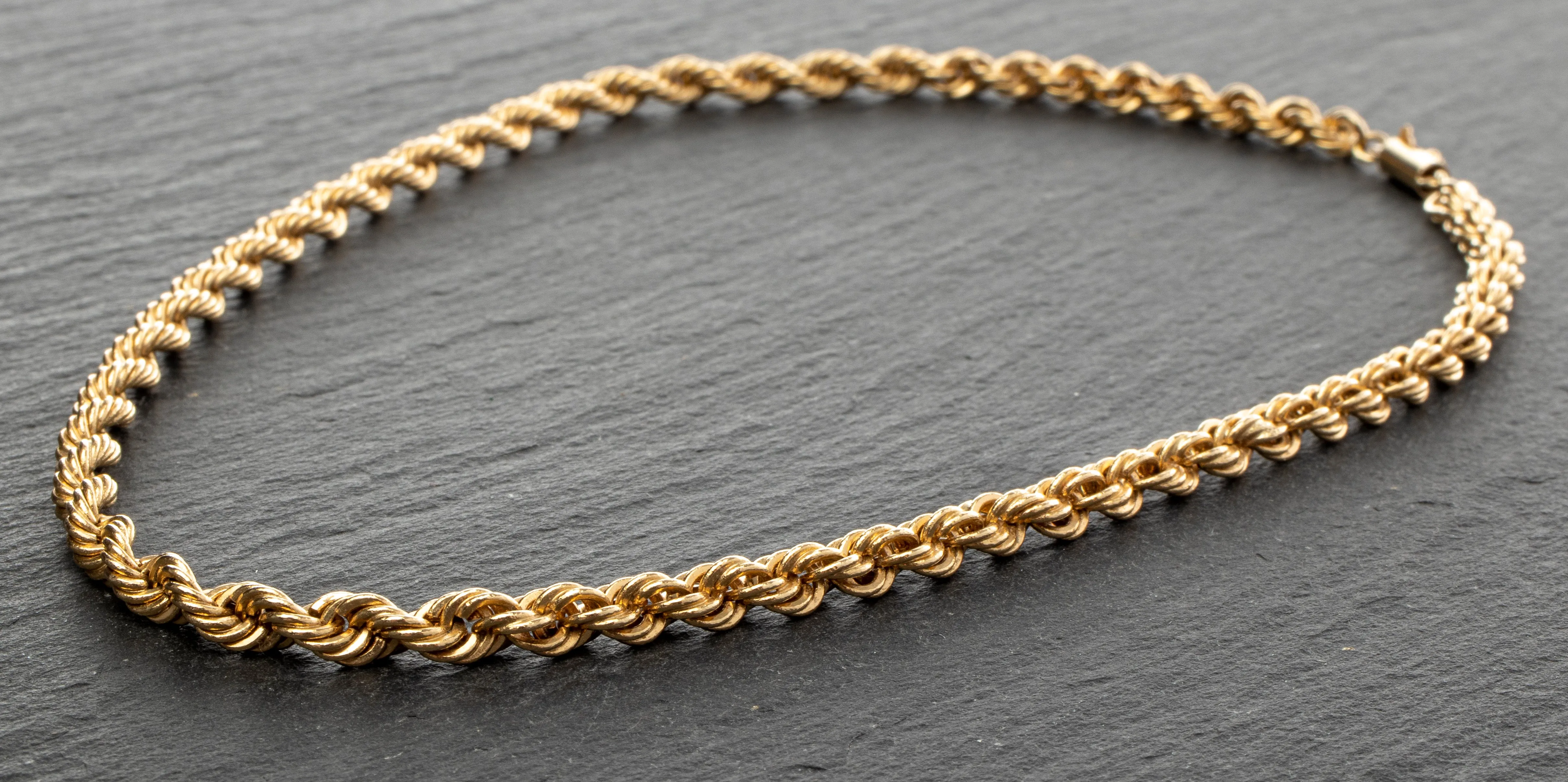 14K Yellow Gold Rope Chain Necklace