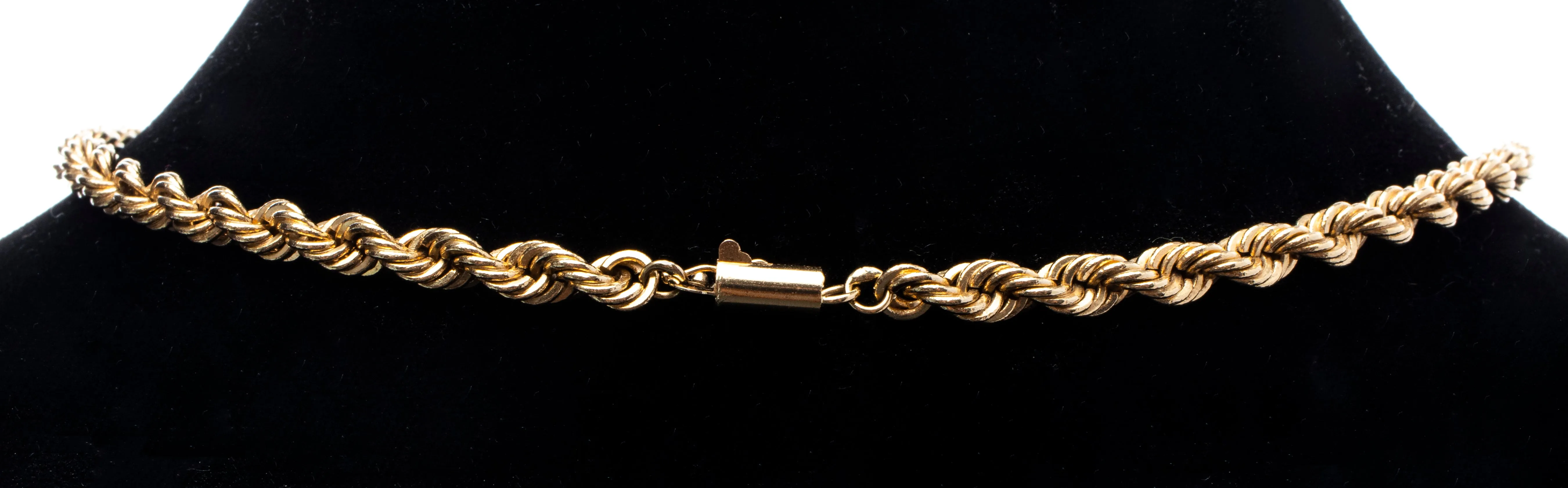 14K Yellow Gold Rope Chain Necklace