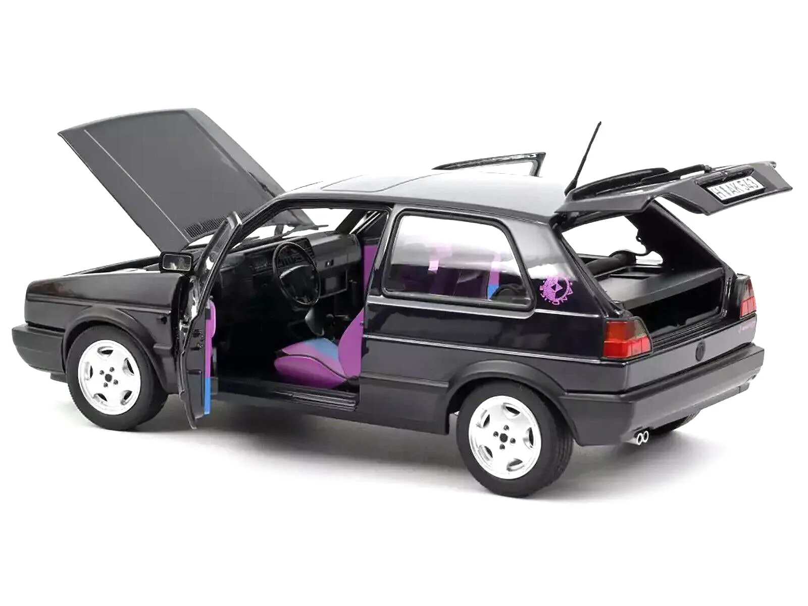 1991 Volkswagen Golf GTI Fire and Ice Dark Purple Metallic 1/18 Diecast Model Car by Norev