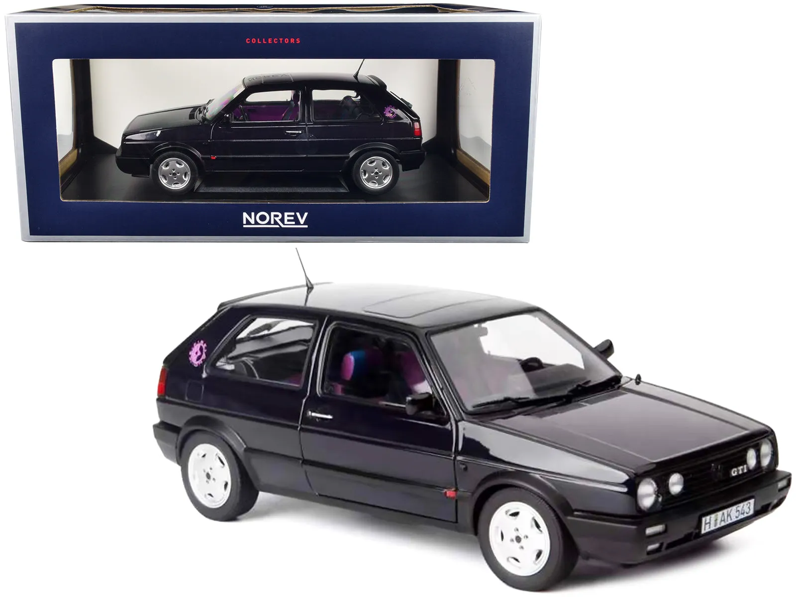 1991 Volkswagen Golf GTI Fire and Ice Dark Purple Metallic 1/18 Diecast Model Car by Norev