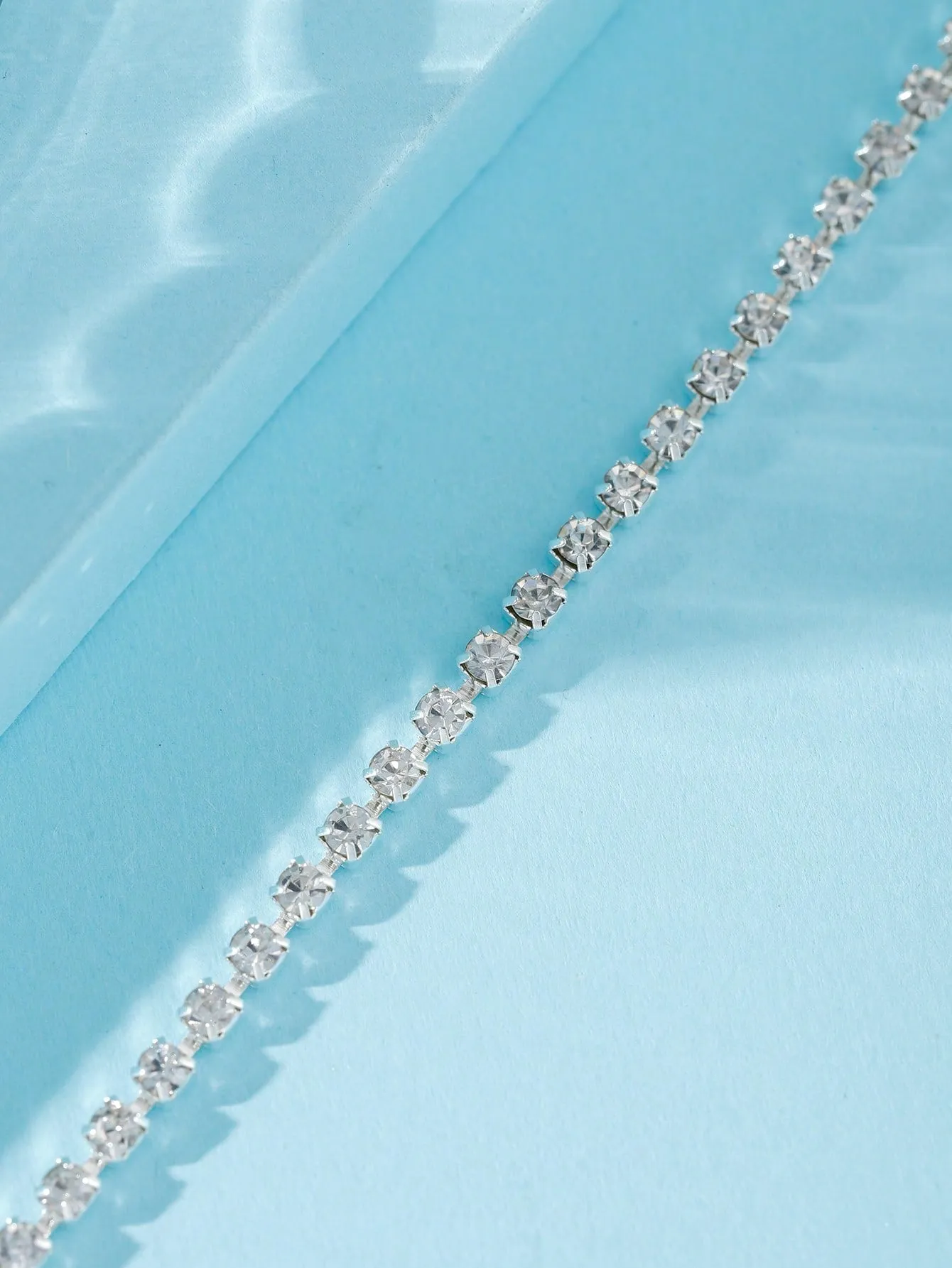 1pc Cubic Zirconia Decor Anklet