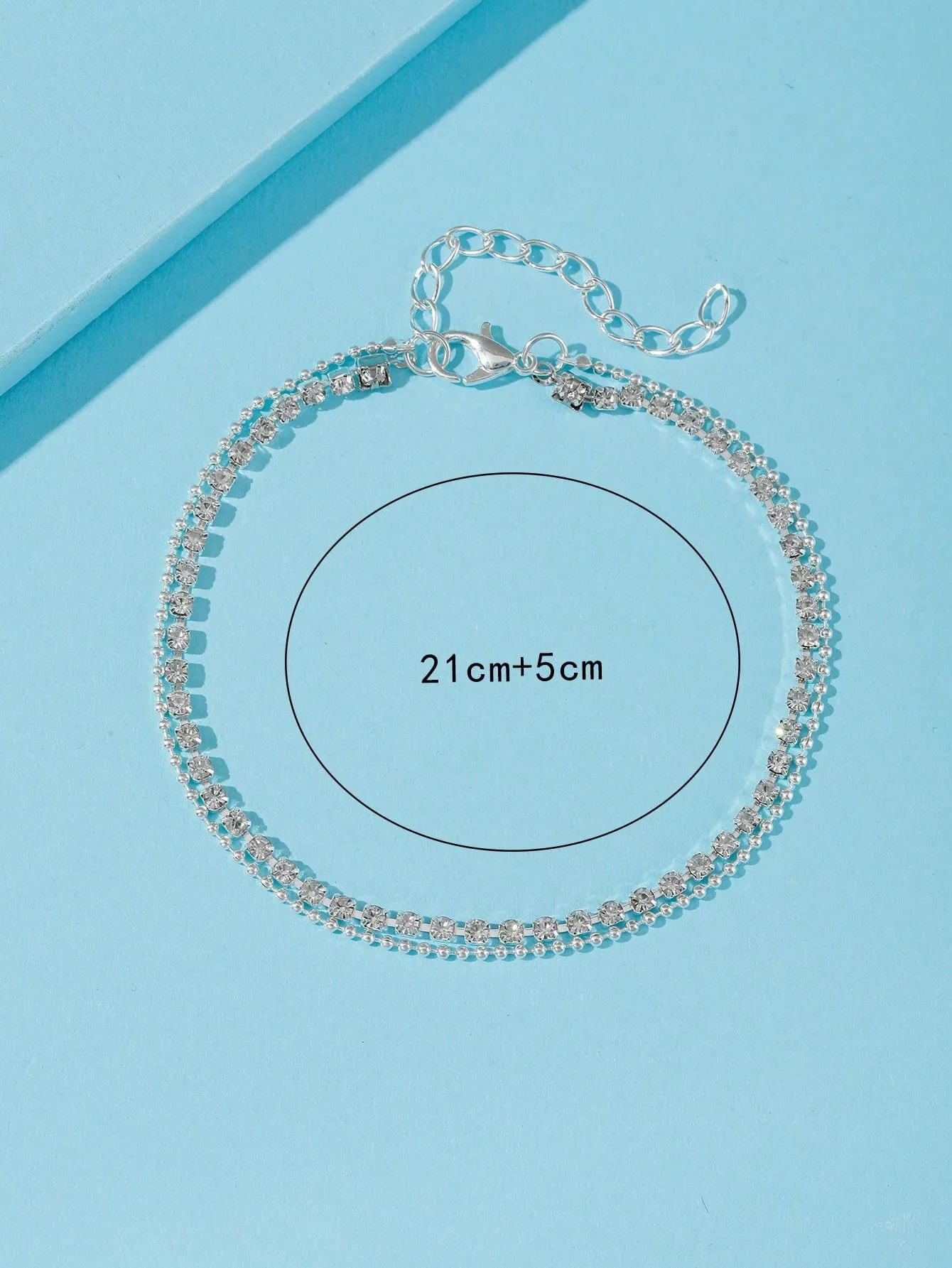 1pc Cubic Zirconia Decor Anklet