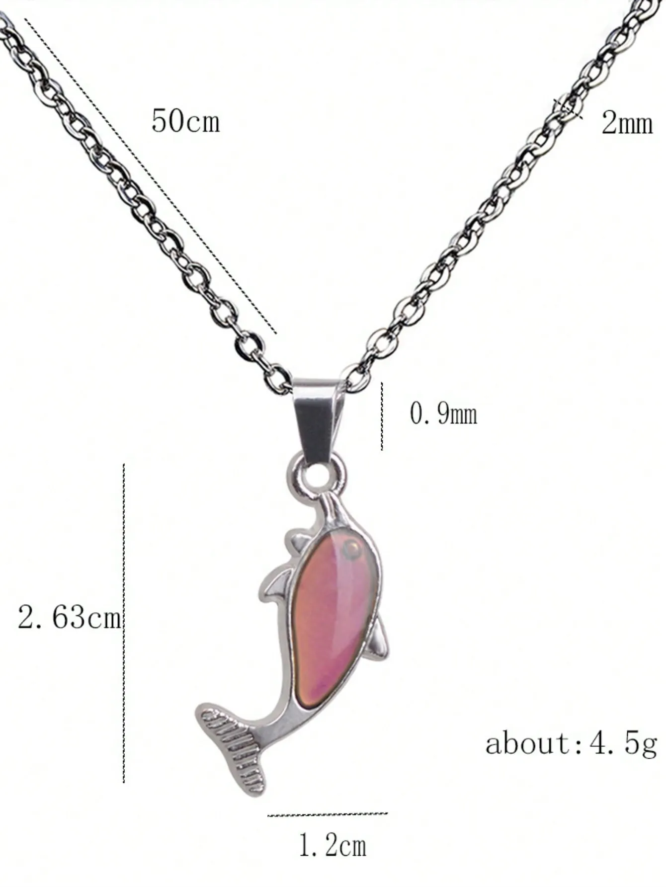 1pc Fashion Zinc Alloy Dolphin Pendant Necklace For Women For Daily Life