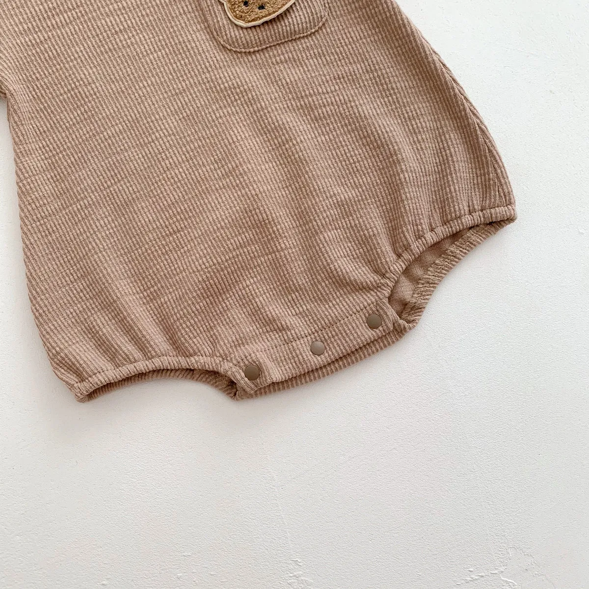 2022 Baby, Newborn, Male and Female Baby Bodysuit, Little Bear, Fart Wrap, Short Sleeve Triangle Romper, Creeper