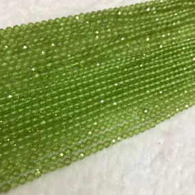 3mm 4mm Natural High Quality Peridot Faceted Bead Strands DIY Jewelry Project