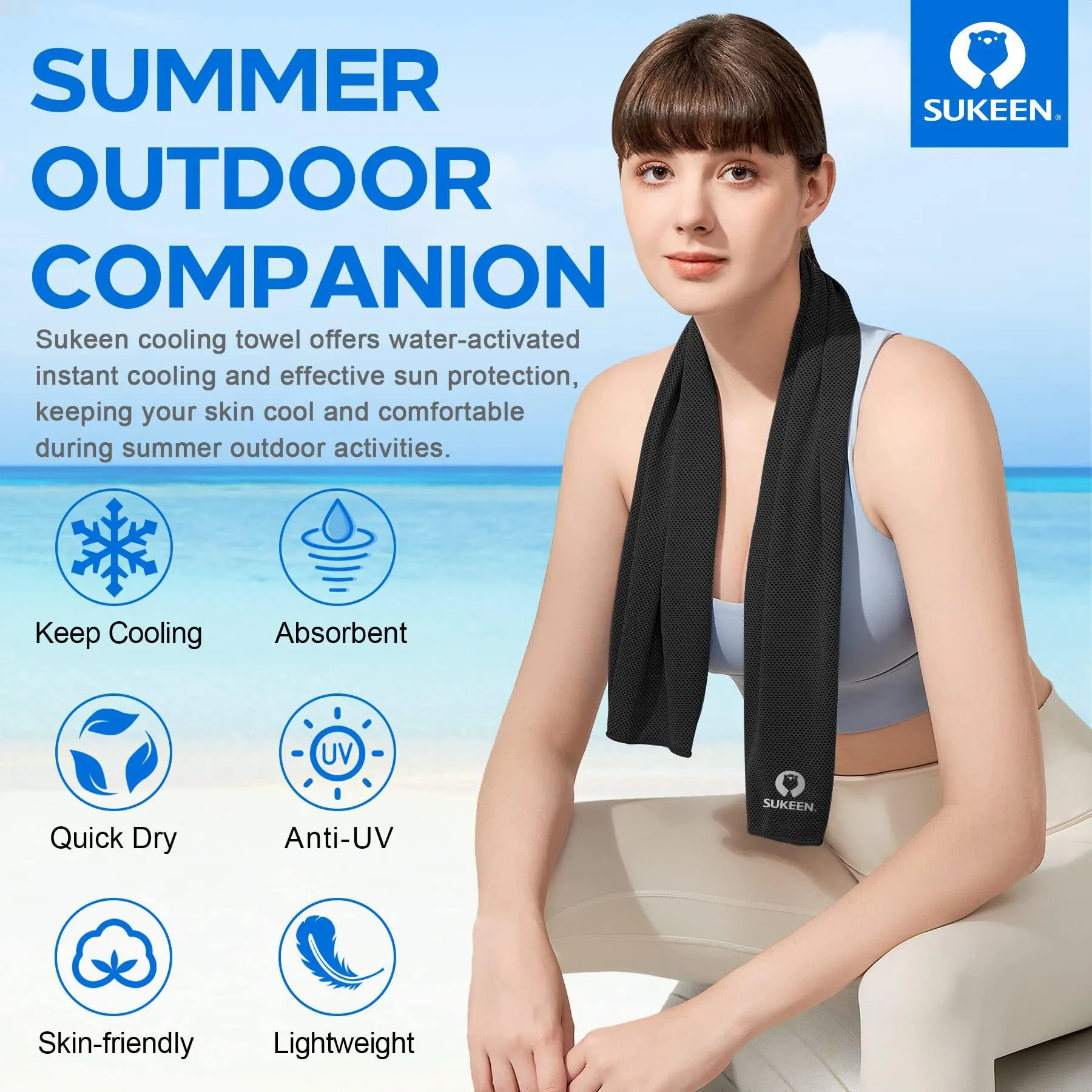 4 Pack Cooling Towel Soft Breathable Chilly Microfiber