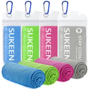 4 Pack Cooling Towel Soft Breathable Chilly Microfiber