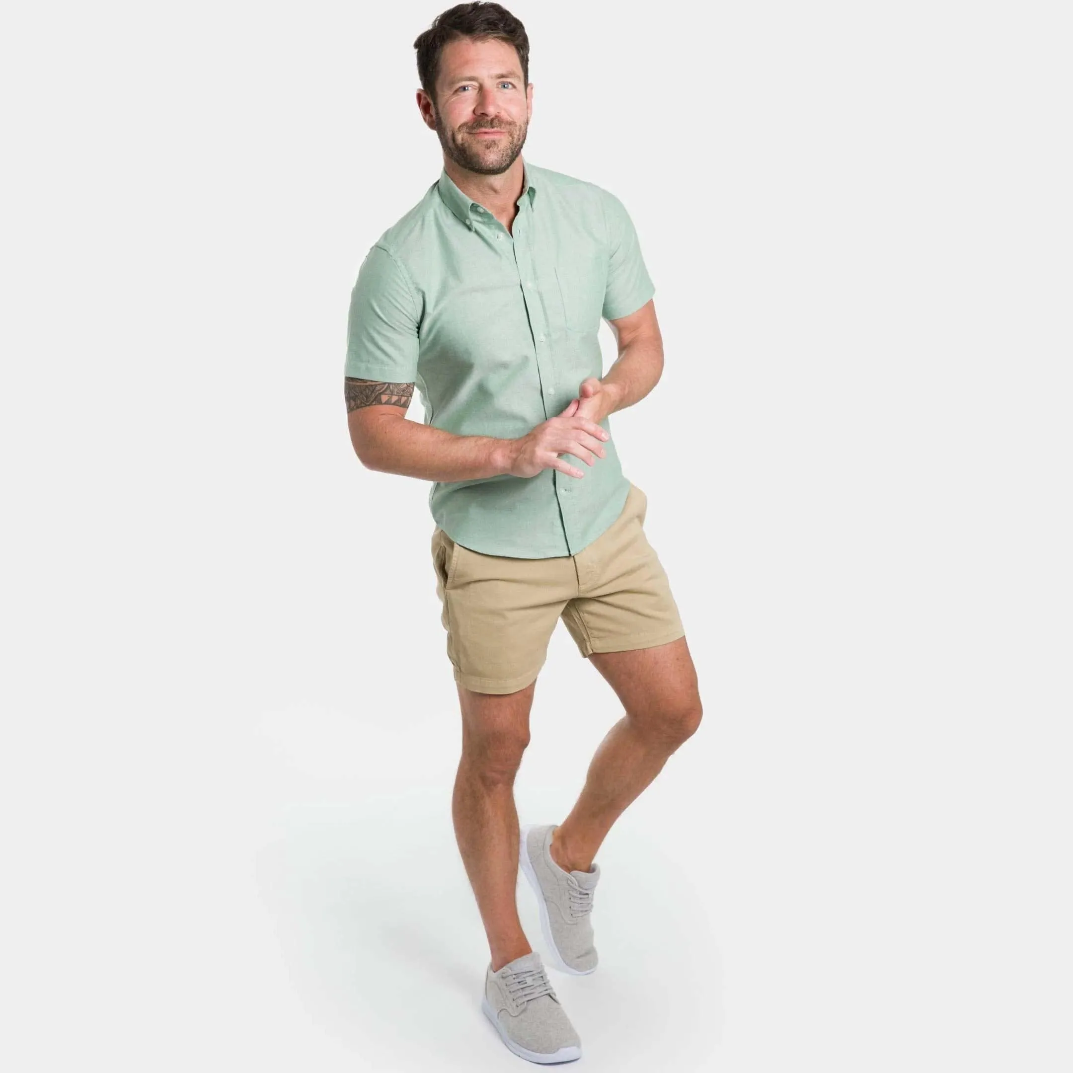 5" Khaki Lightweight Stretch Chino Short