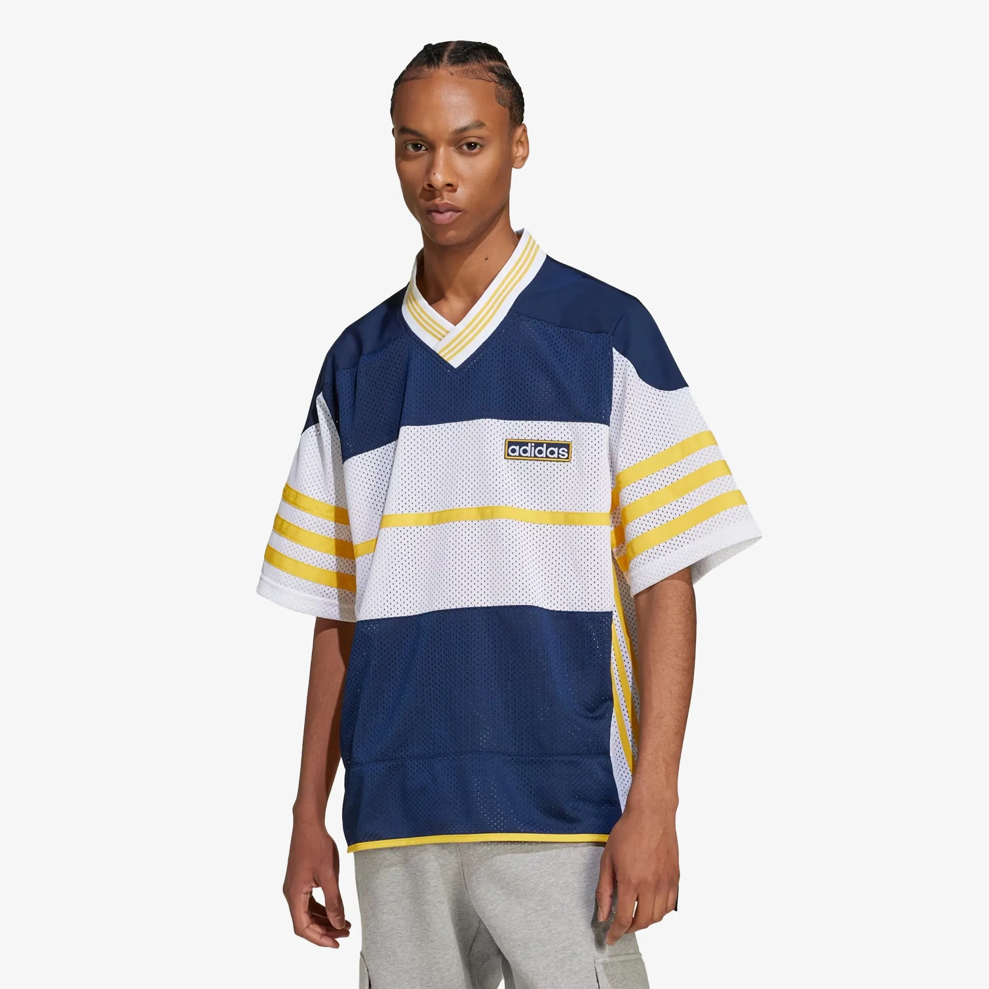 Adidas Originals | ADICOLOR ADIBREAK MESH JERSEY  { NIGHT INDIGO/WHITE/BOLD GOLD