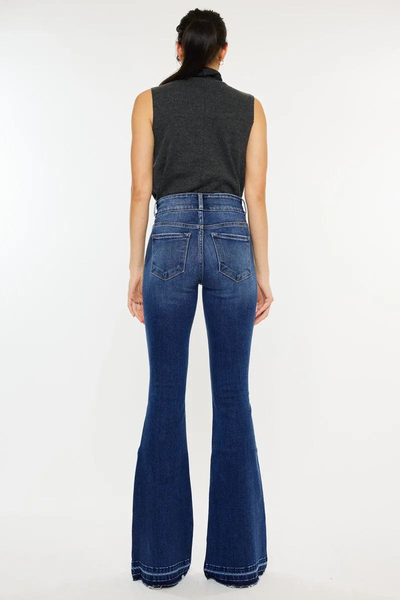 Amaya High Rise Crossover Flare Jeans