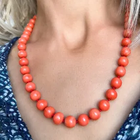 Antique Coral Bead Necklace