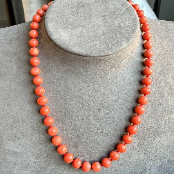 Antique Coral Bead Necklace