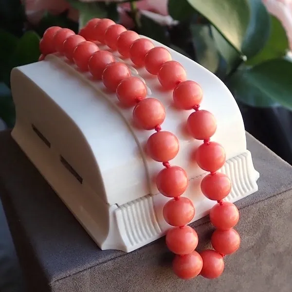 Antique Coral Bead Necklace