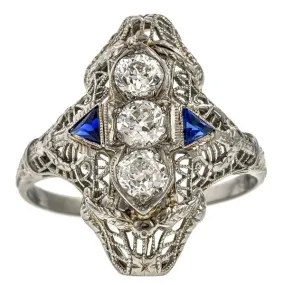 Art Deco Diamond Dinner Ring