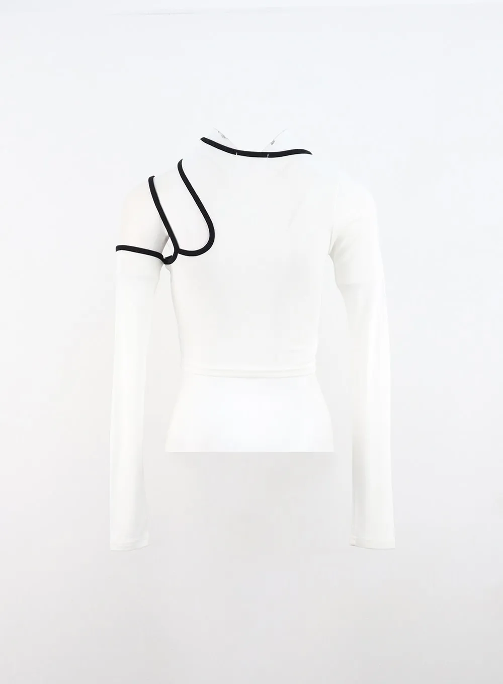 Asymmetrical Cut-Out Crop Tee IN310