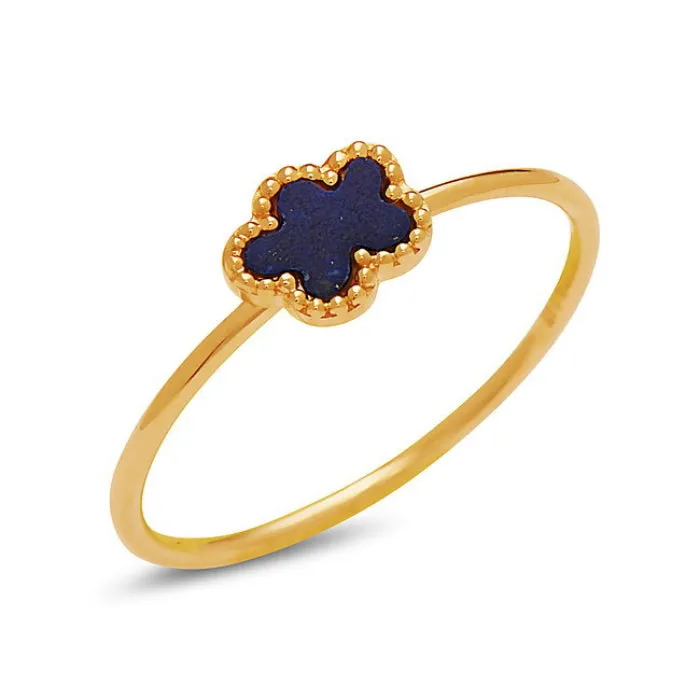 Bassali Yellow Gold Lapis Ring