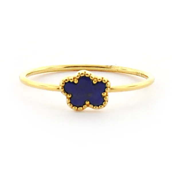 Bassali Yellow Gold Lapis Ring