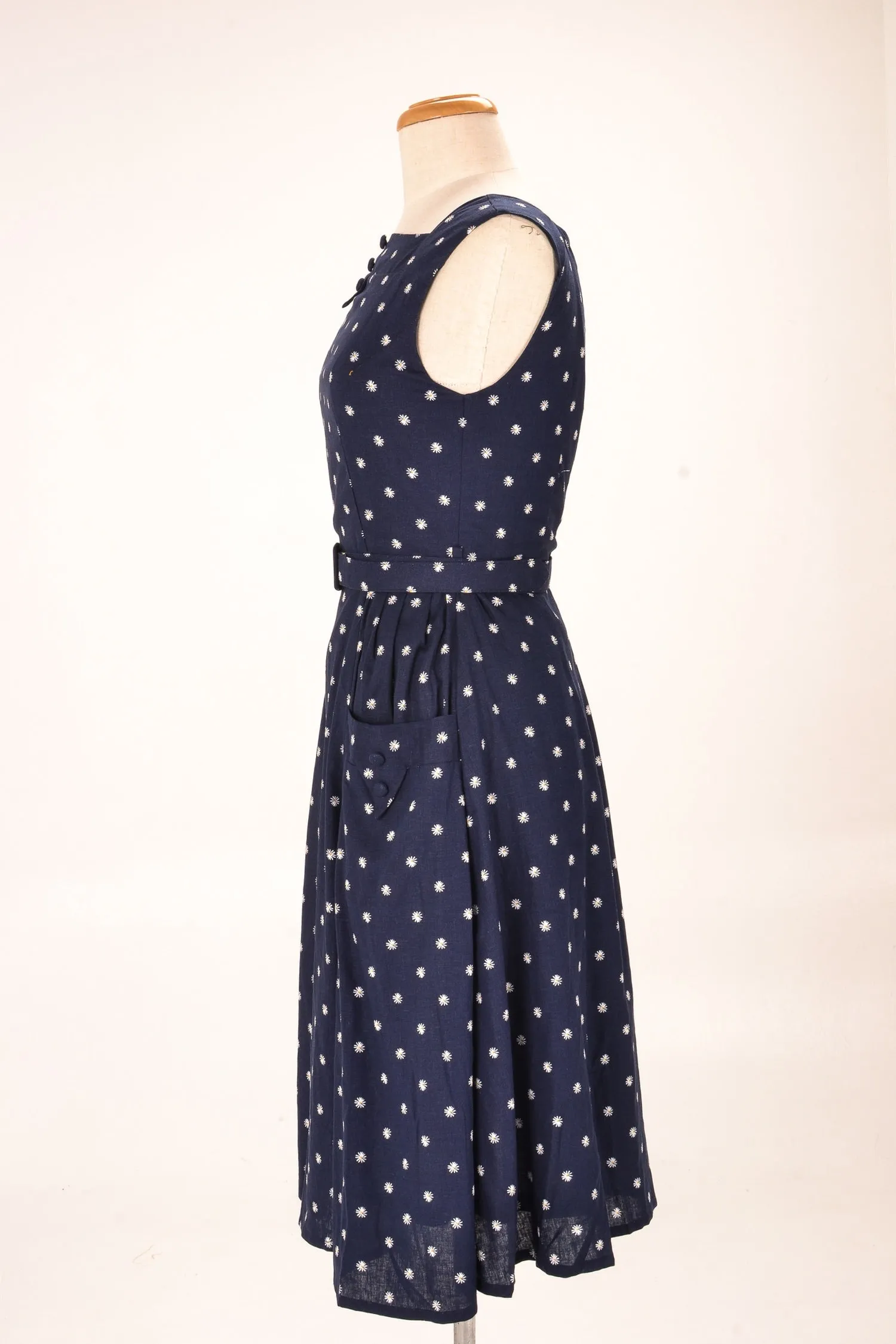 Bee Navy & White Daisy Dress