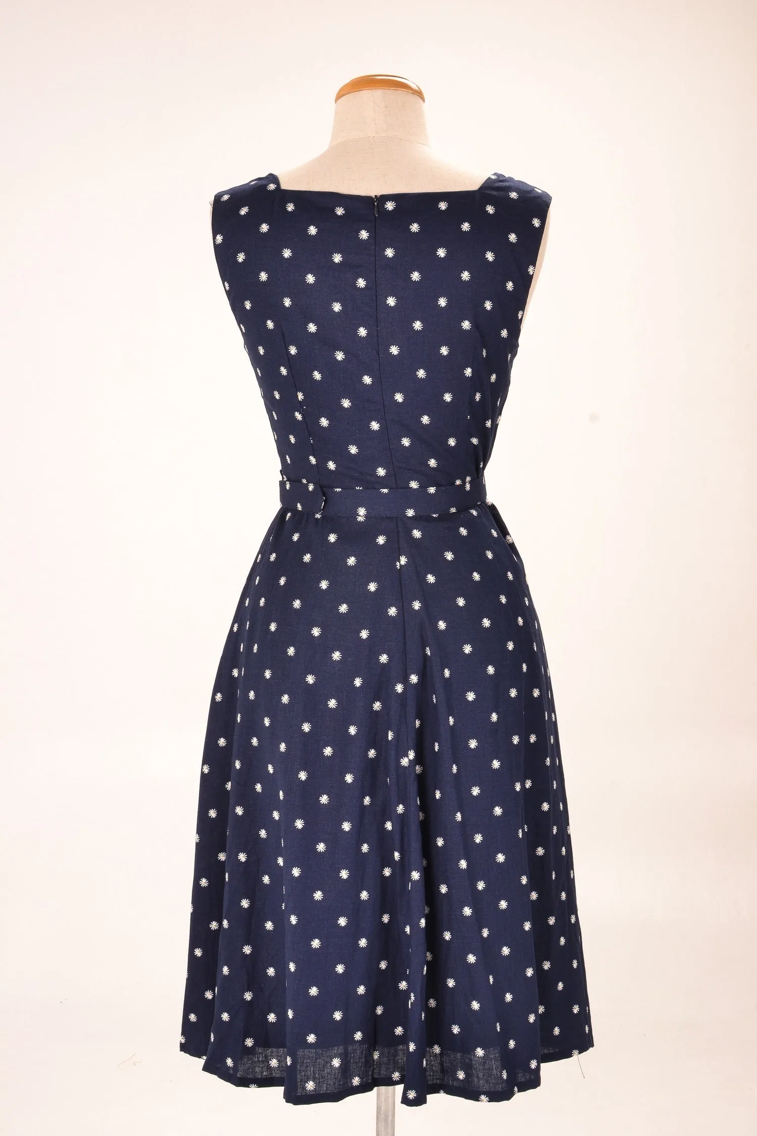 Bee Navy & White Daisy Dress