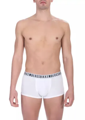 Bikkembergs White Cotton Men Underwear Trunk Men's Pack