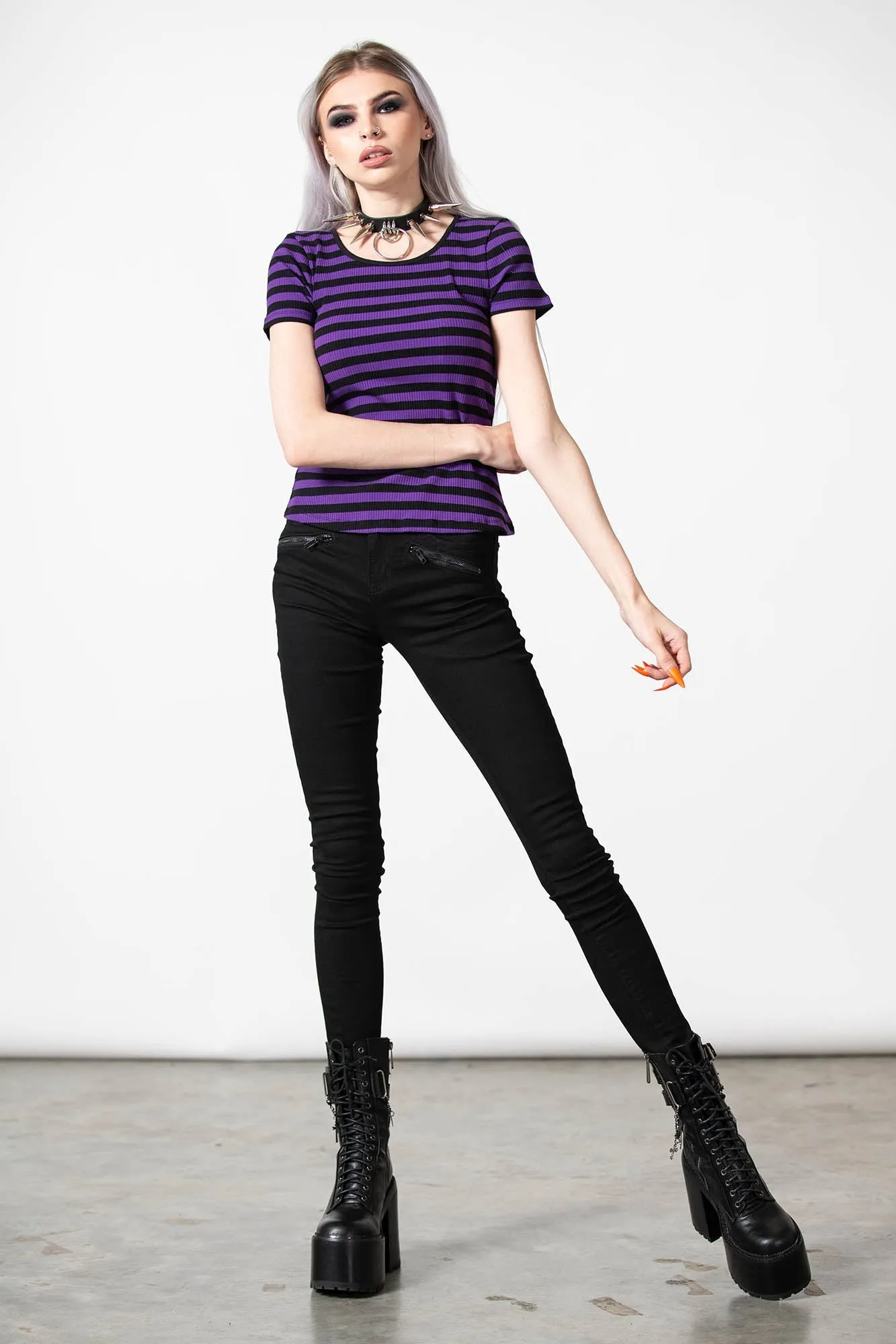 Blair Short Sleeve Top [PURPLE]