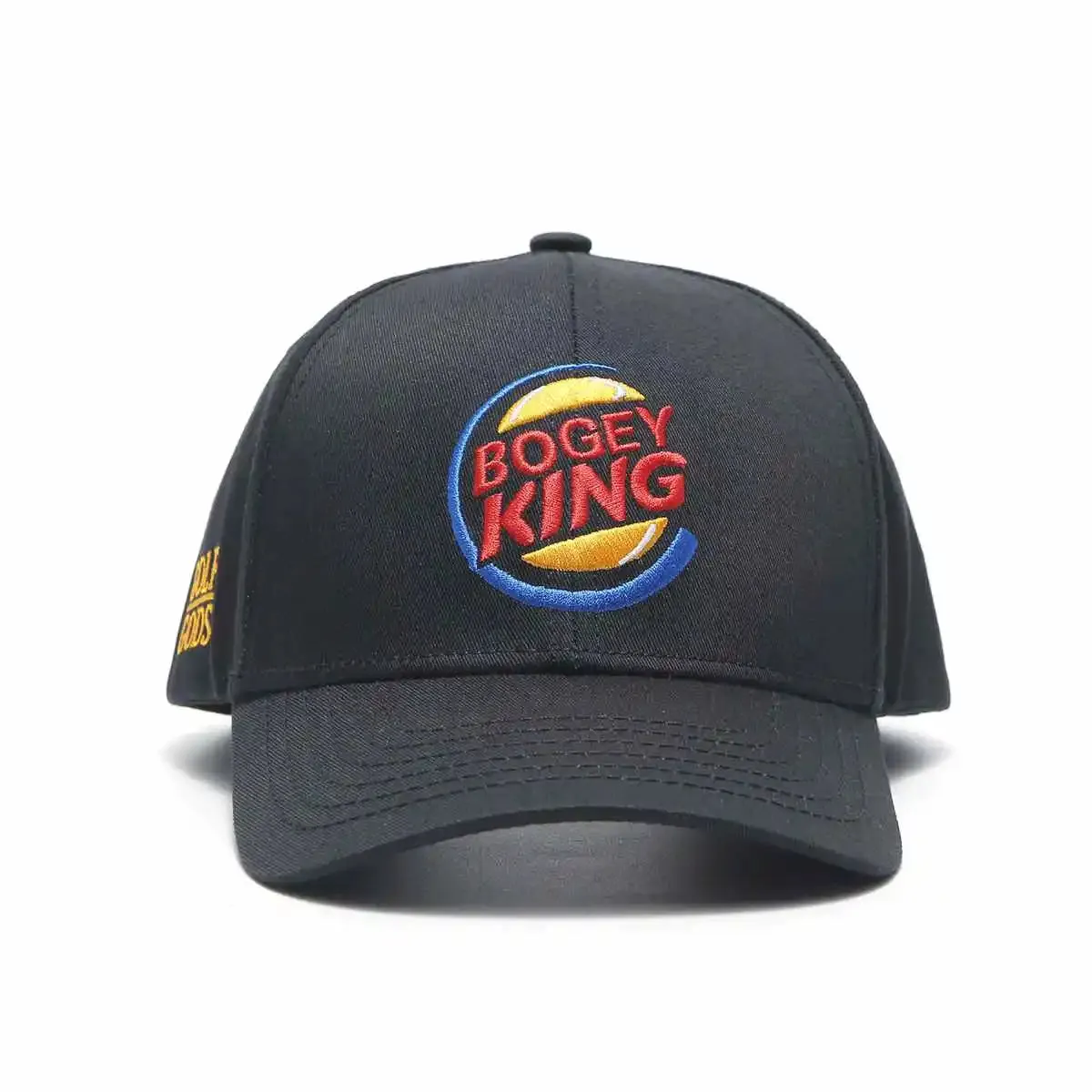 Bogey King Black SnapBack Golf Hat - Curved Brim