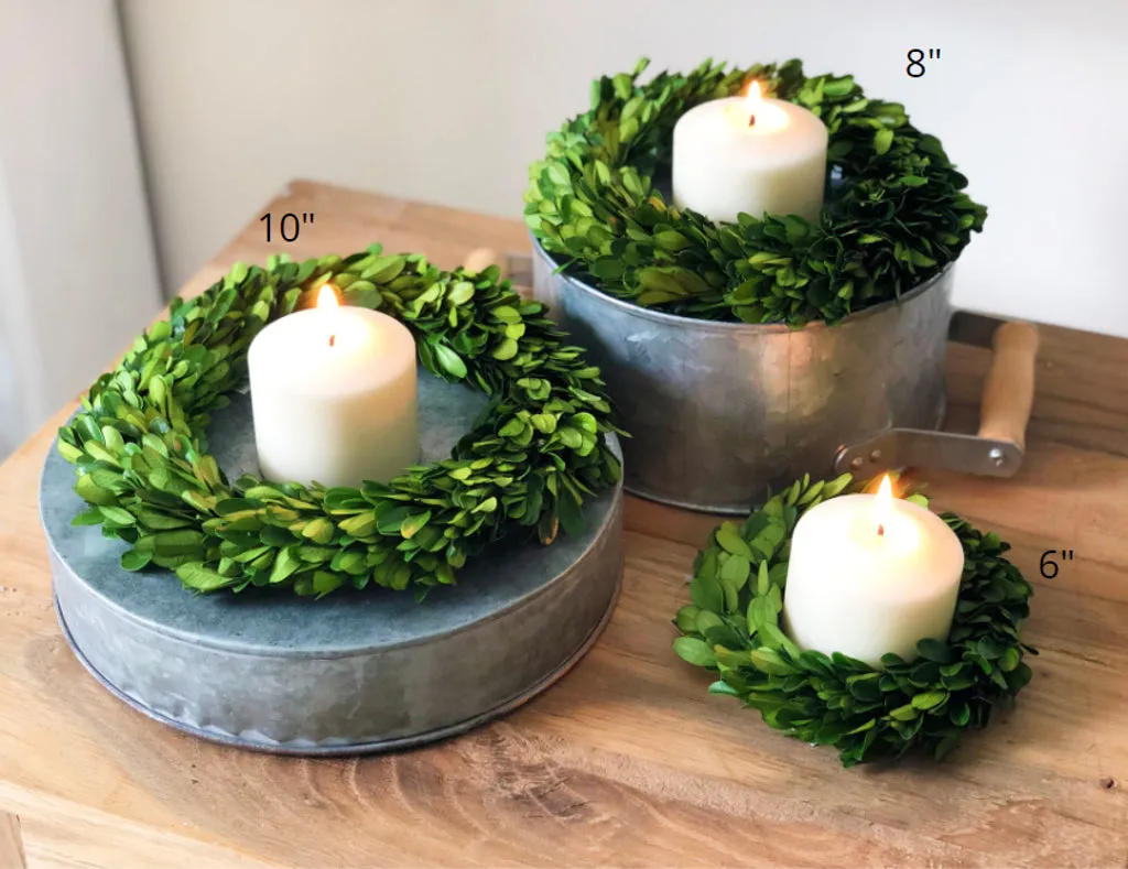 Boxwood 8 Candle Ring