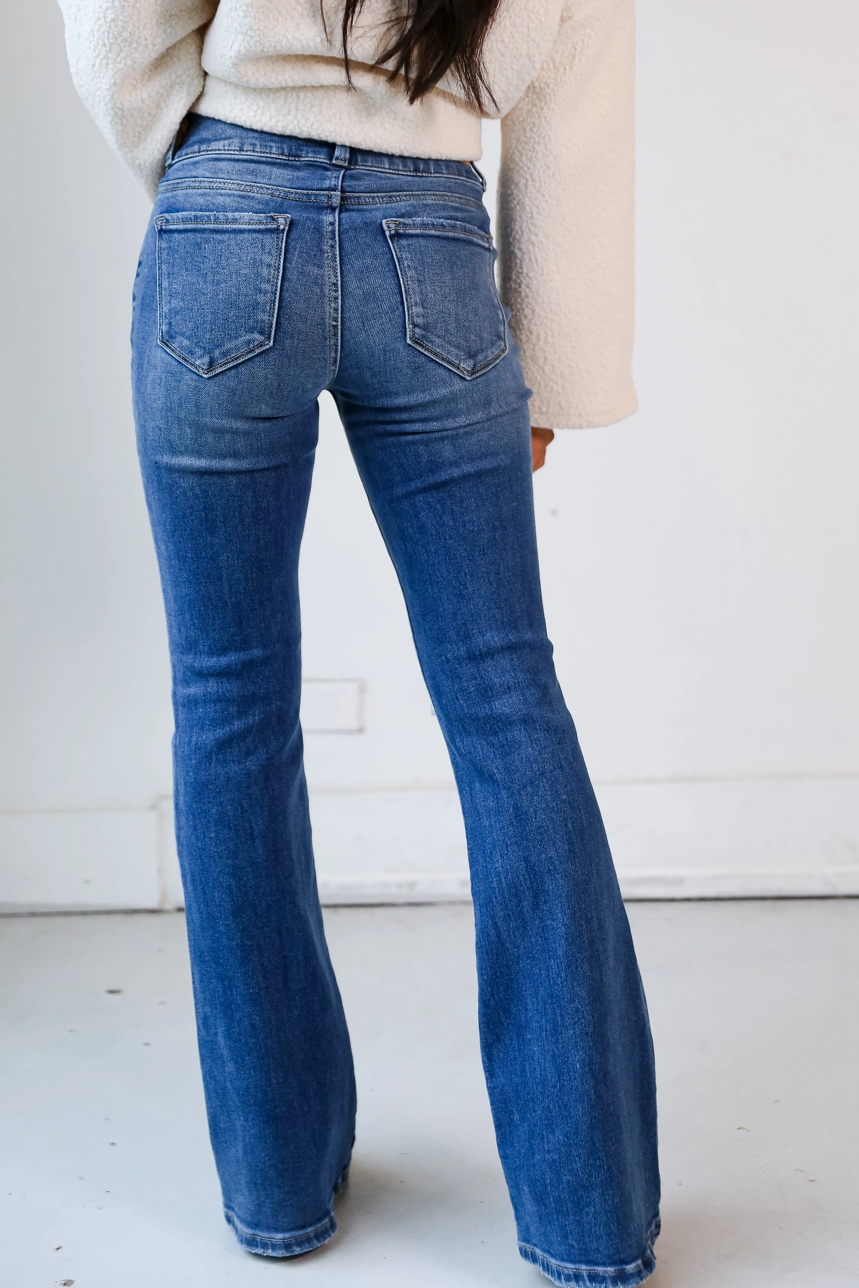 Break It Down Medium Wash Distressed Flare Jeans