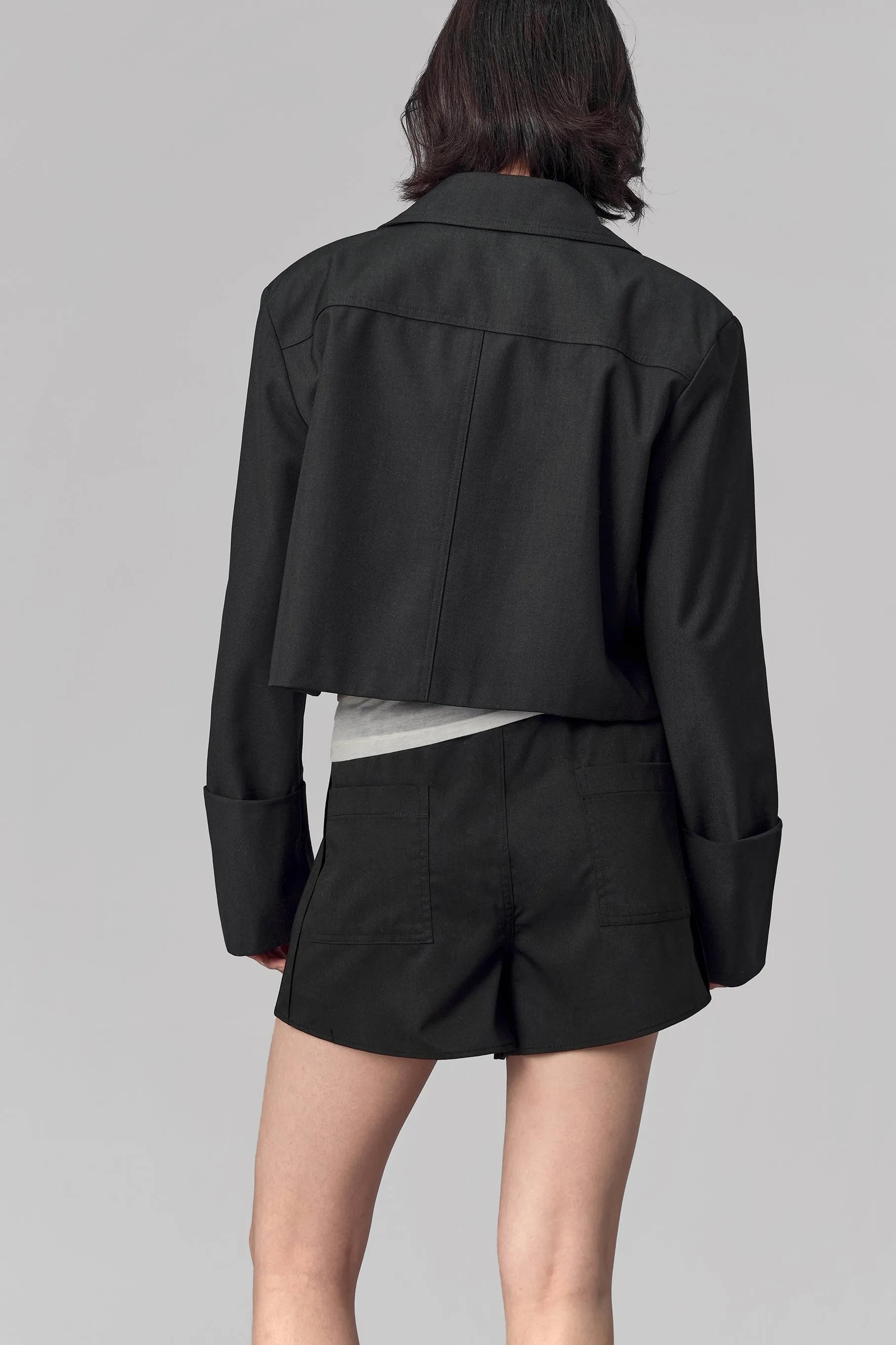 Brighton Cropped Jacket, Charcoal