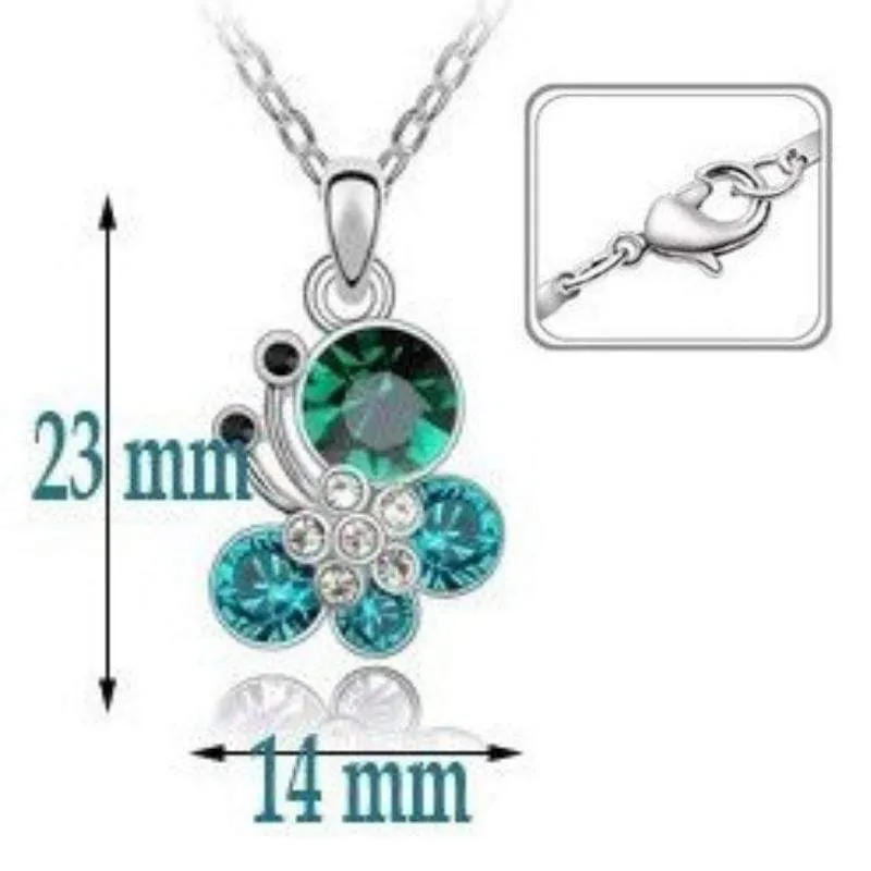 Butterfly Dance Green Teal Gem Set