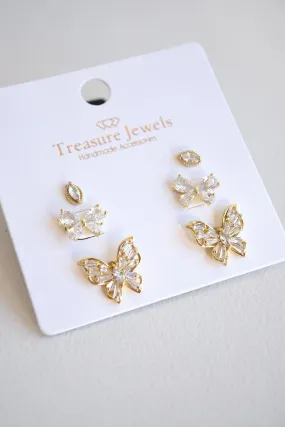 BUTTERFLY STUD SET