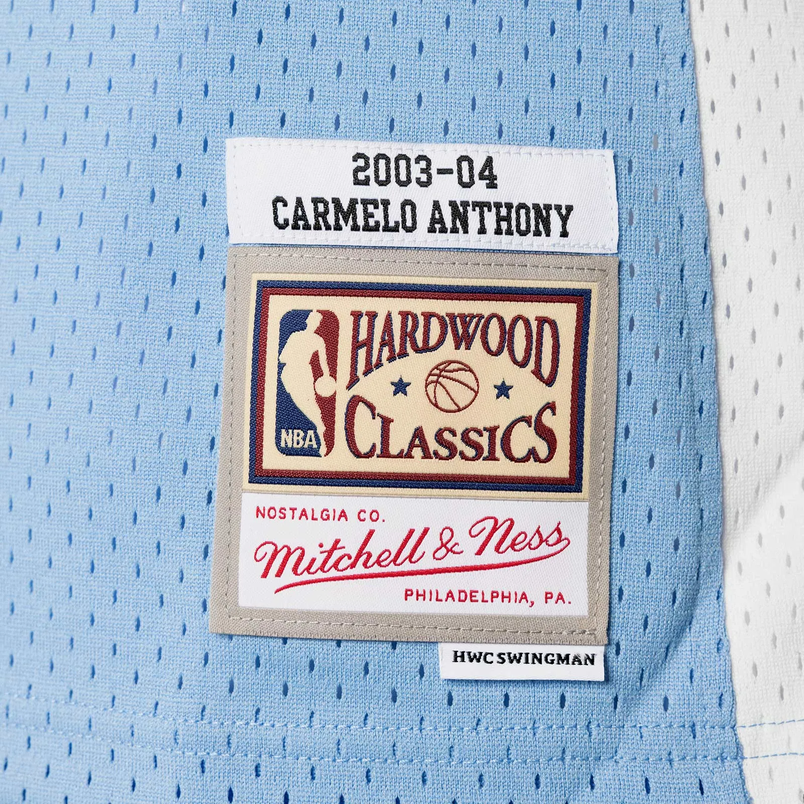 Carmelo Anthony Denver Nuggets 03-04 HWC Swingman Jersey - Light Blue