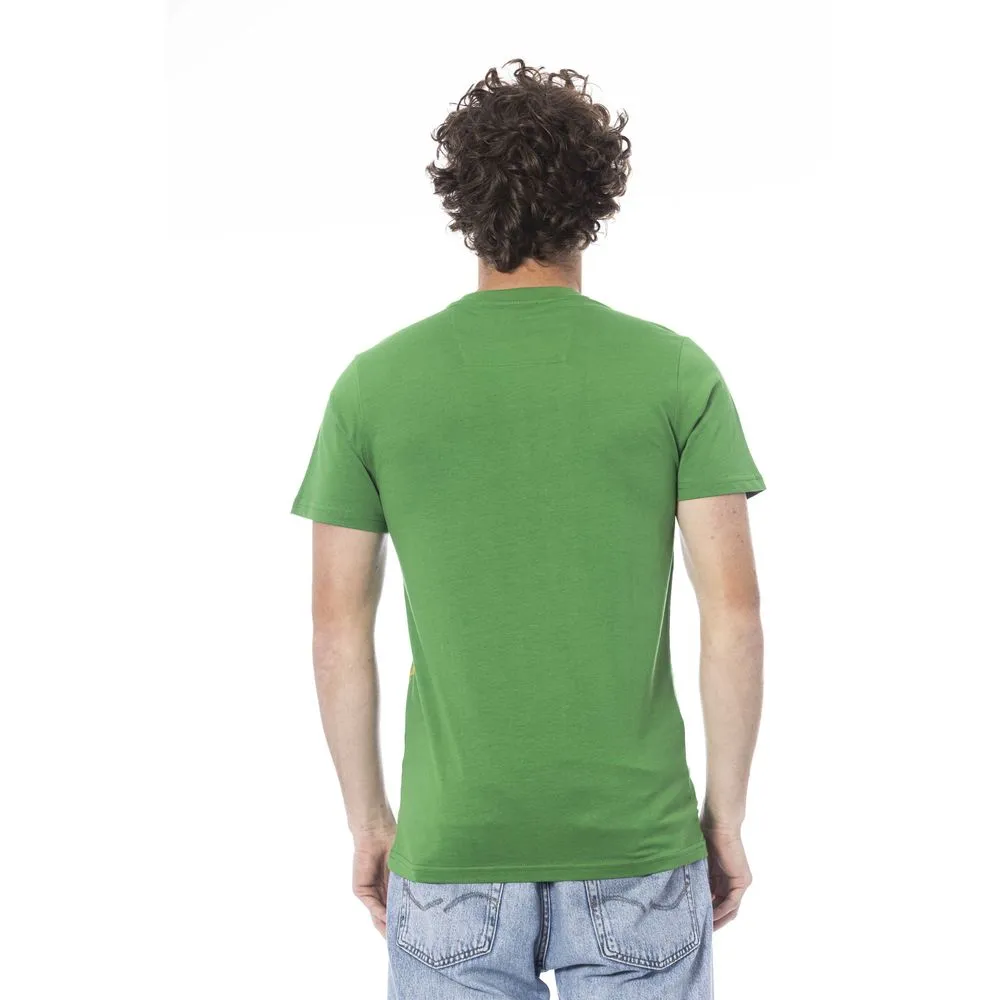 Cavalli Class Green Cotton Men Men's T-Shirt