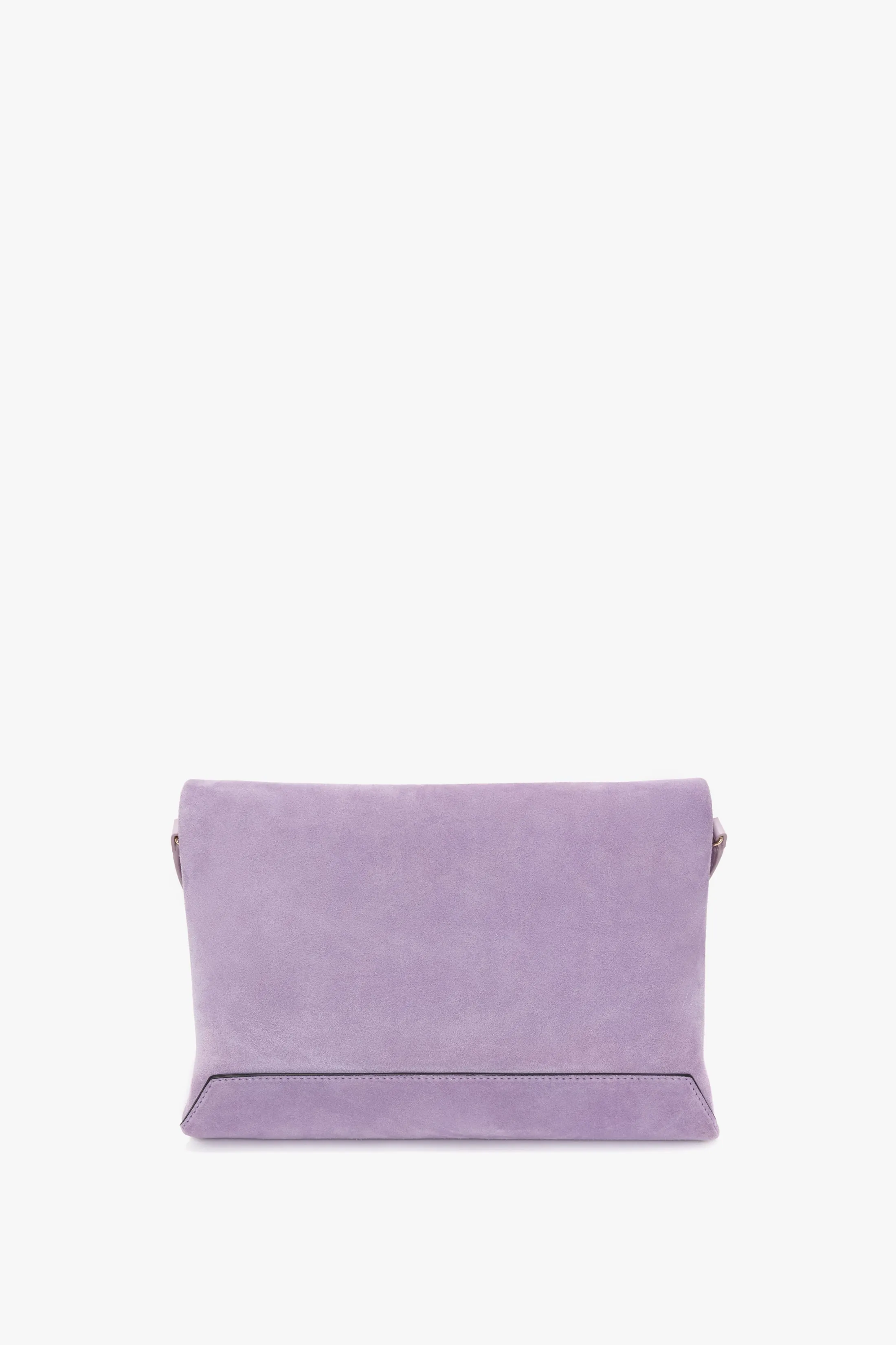 Chain Pouch with Strap in Lilac Suede