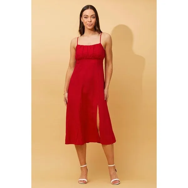 CHANTELLE LINEN MIDI DRESS