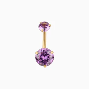 Charm Purple Gem Belly Ring