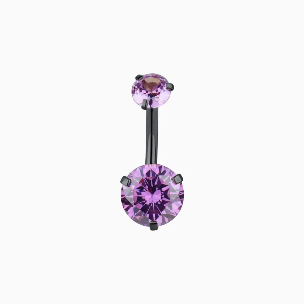 Charm Purple Gem Belly Ring