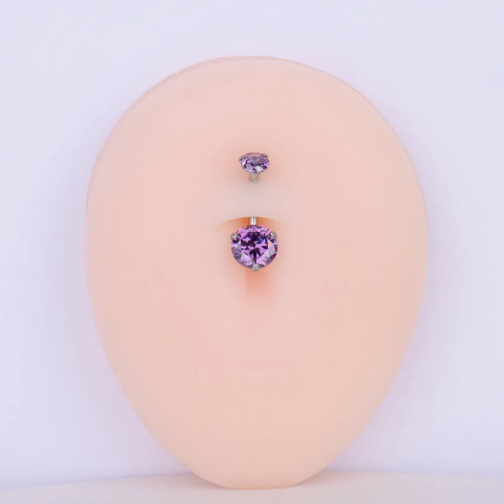 Charm Purple Gem Belly Ring