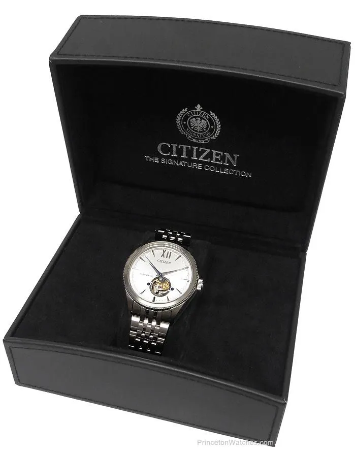 Citizen Grand Classic Automatic - Silver Dial&#44; Open Heart - Stainless Bracelet