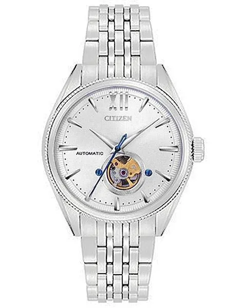 Citizen Grand Classic Automatic - Silver Dial&#44; Open Heart - Stainless Bracelet