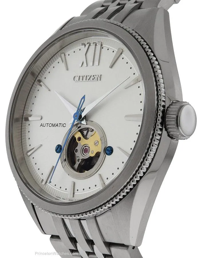 Citizen Grand Classic Automatic - Silver Dial&#44; Open Heart - Stainless Bracelet