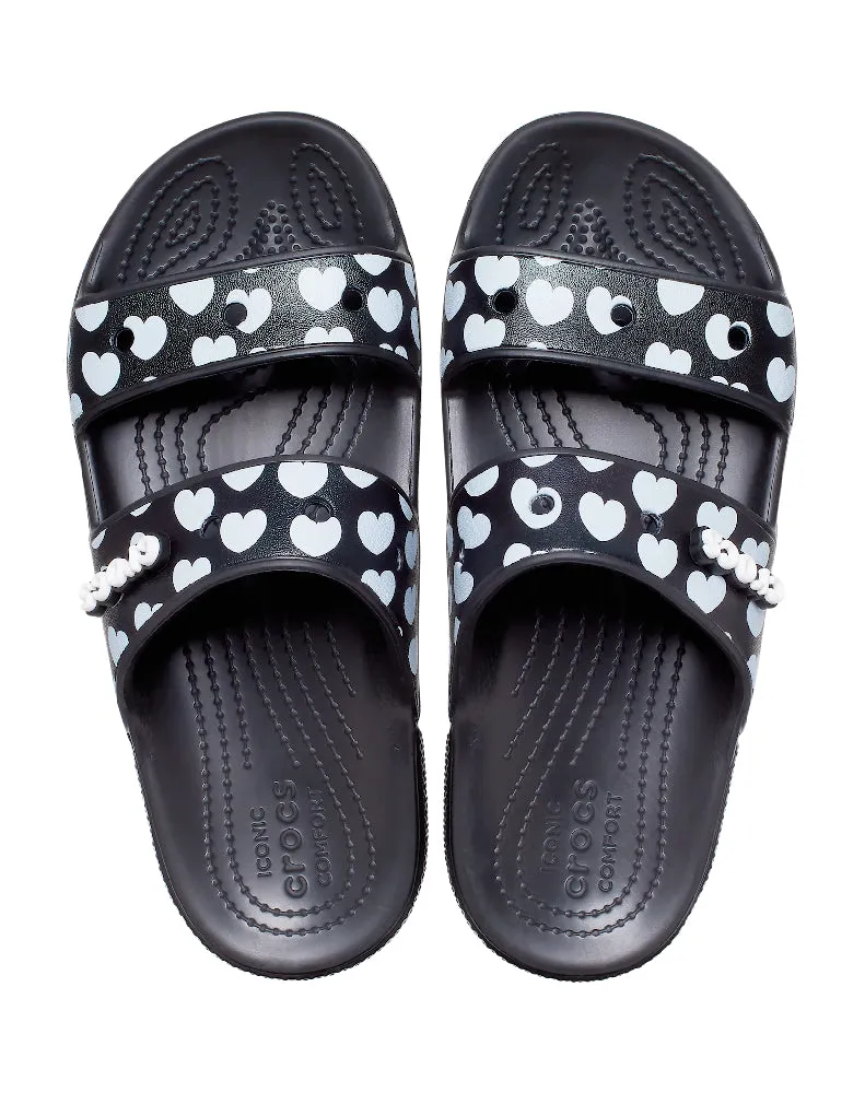 CLASSIC CROCS HEART PRINT SANDAL