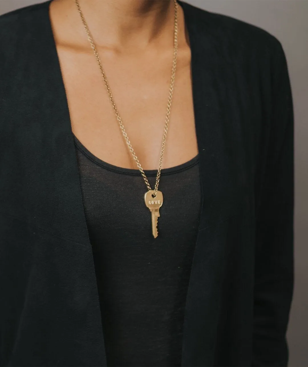 Classic Key Gold Chain Necklace