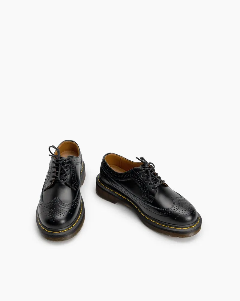 Classic Lace-up Brogue Carved Oxfords