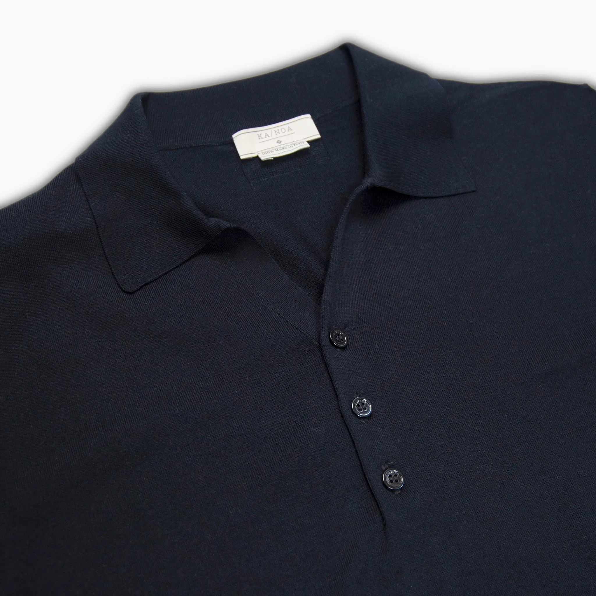 Colm short-sleeved knitted Polo in filo di Scozia cotton