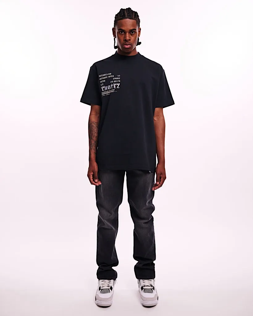 CROYEZ INTERBELLUM T-SHIRT - BLACK/PURPLE